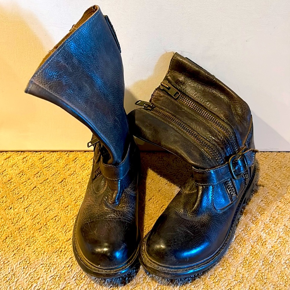 BED STU GENUINE LEATHER DOUBLE ZIP COBBLER SERIES BOOT - 7.5 Gently worn